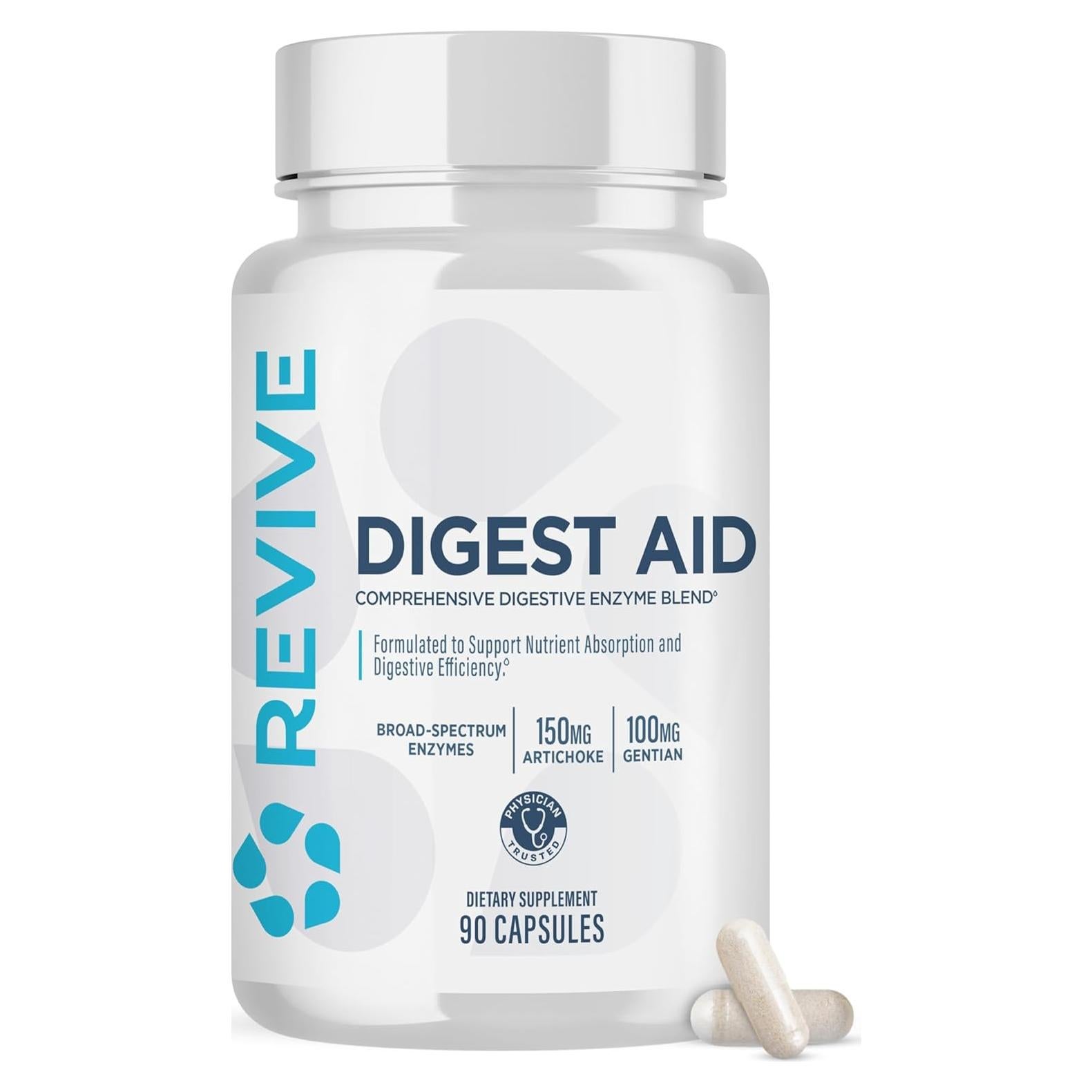 Suplemento Digestivo Revive MD - 90 Cápsulas Vegetarianas