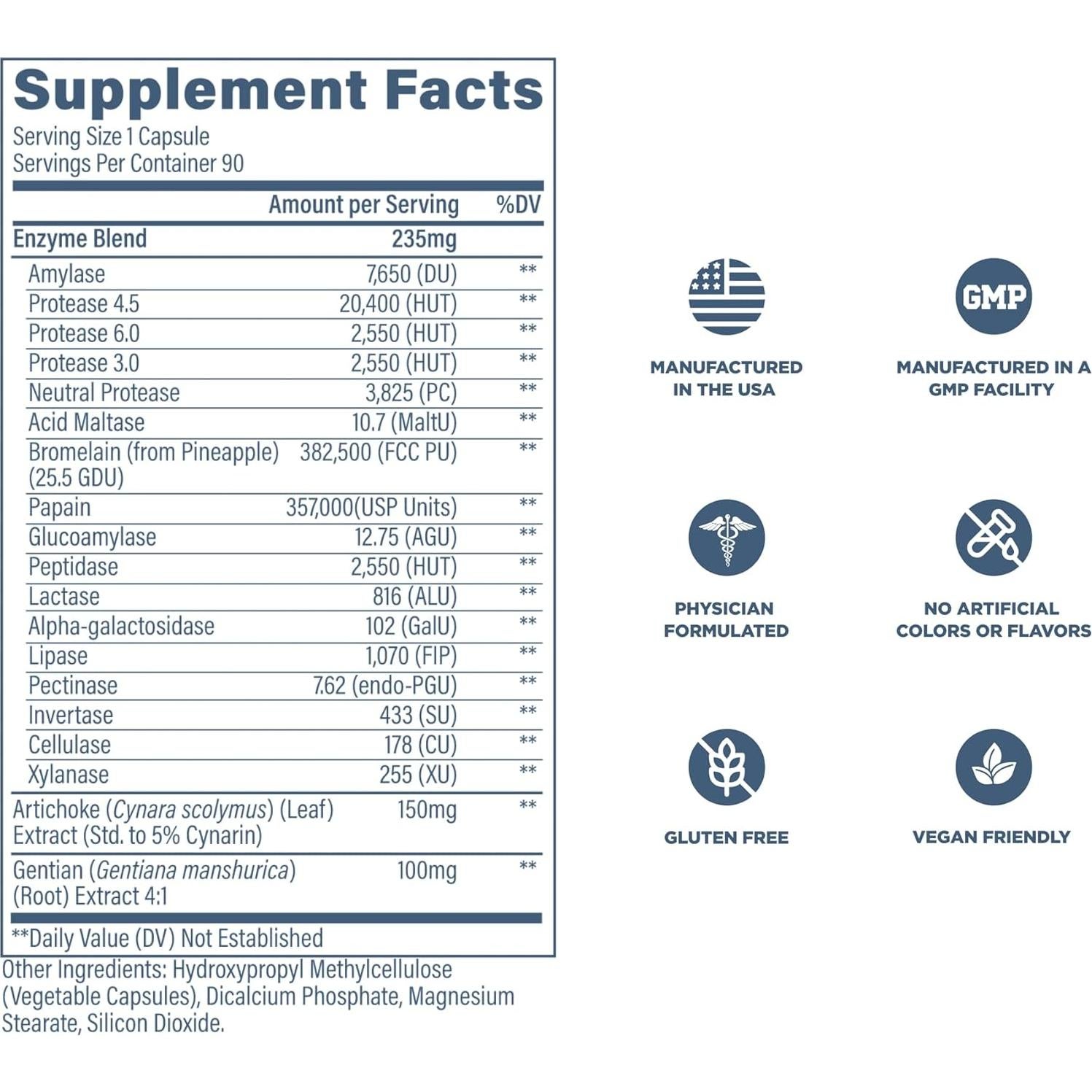Suplemento Digestivo Revive MD - 90 Cápsulas Vegetarianas