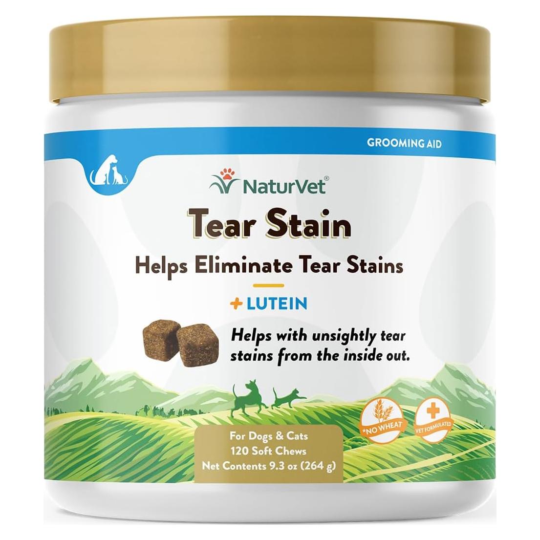 Suplemento NaturVet Luteína para Manchas de Lagrimas 120 Ct