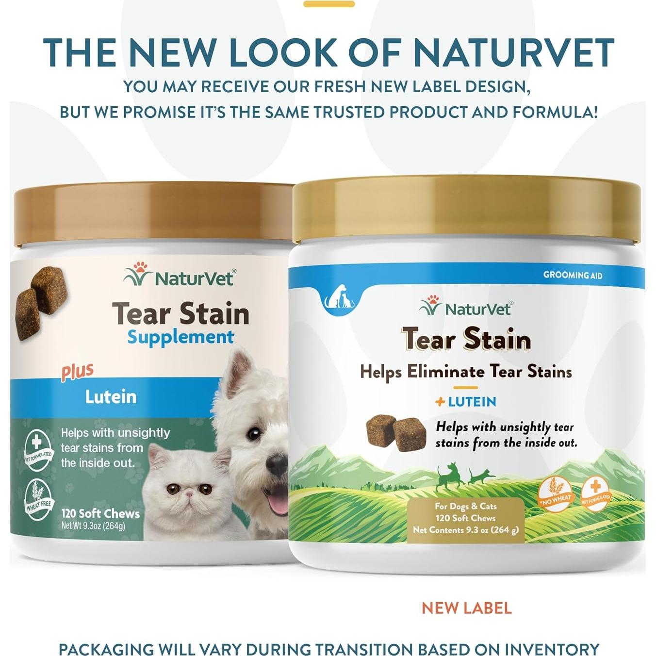 Suplemento NaturVet Luteína para Manchas de Lagrimas 120 Ct