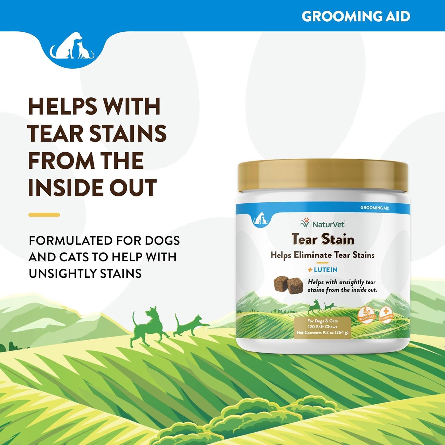 Suplemento NaturVet Luteína para Manchas de Lagrimas 120 Ct