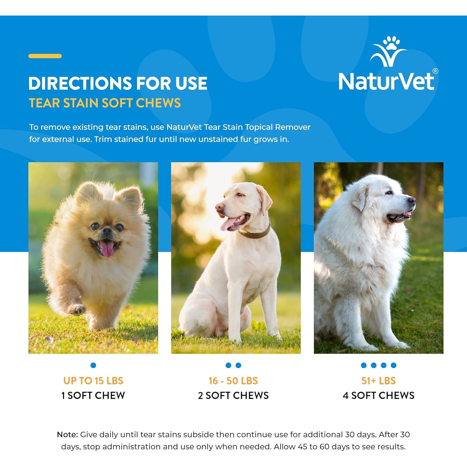 Suplemento NaturVet Luteína para Manchas de Lagrimas 120 Ct