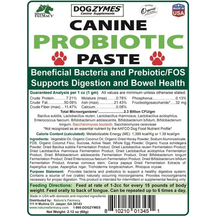 Pasta Probiótica Canina Dogzymes 60g - Alivio Digestivo Natural