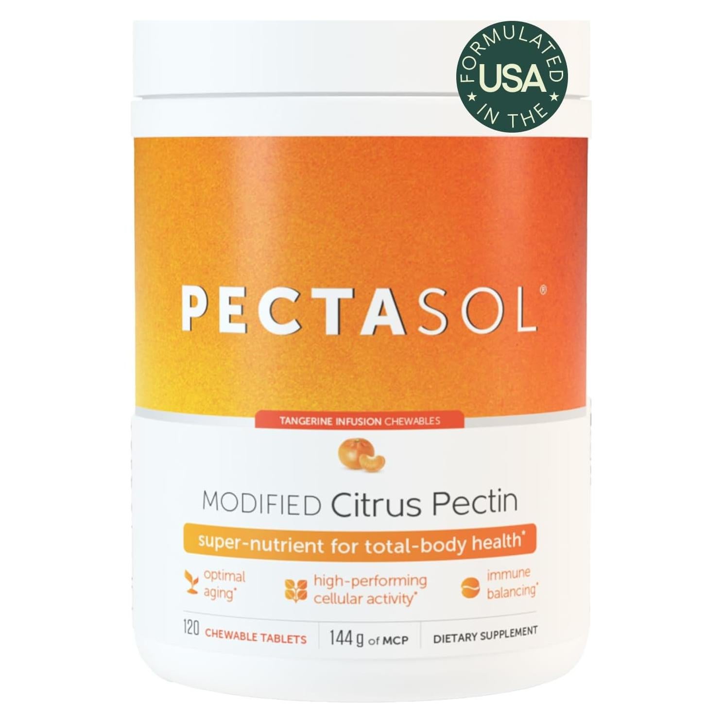 PectaSol EcoNugenics 120 Tabletas Masticables Mandarina - Suplemento Salud Total