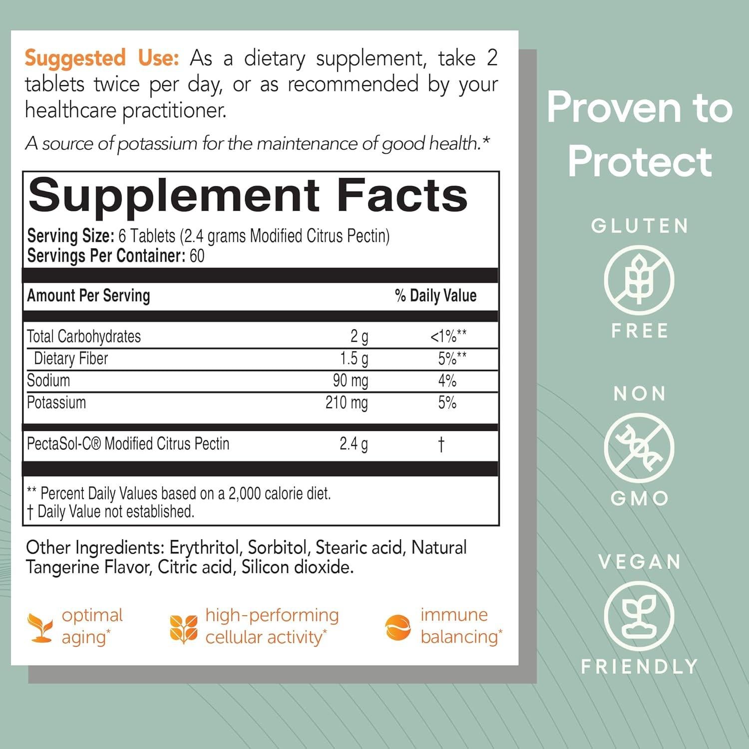 PectaSol EcoNugenics 120 Tabletas Masticables Mandarina - Suplemento Salud Total