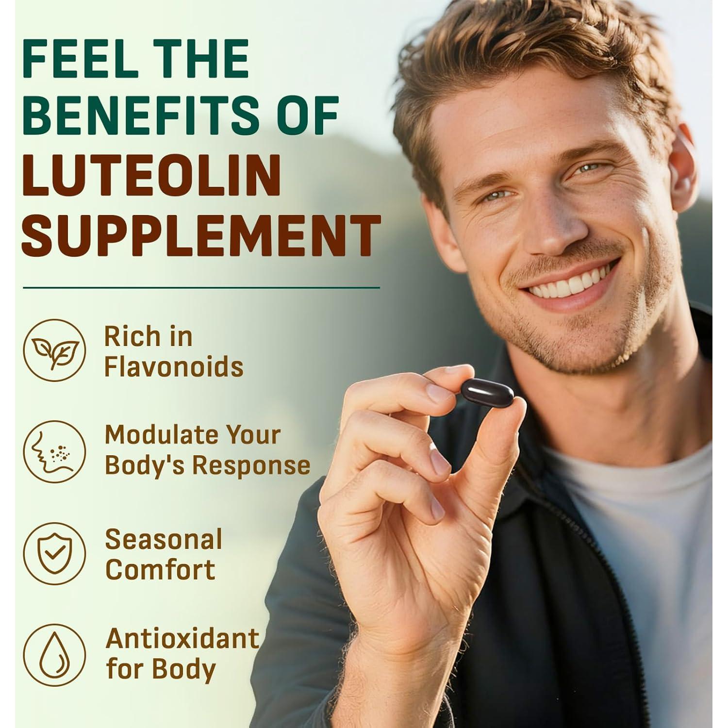 Suplemento de Luteolina 300mg Gyumolics - 60 Cápsulas Blandas