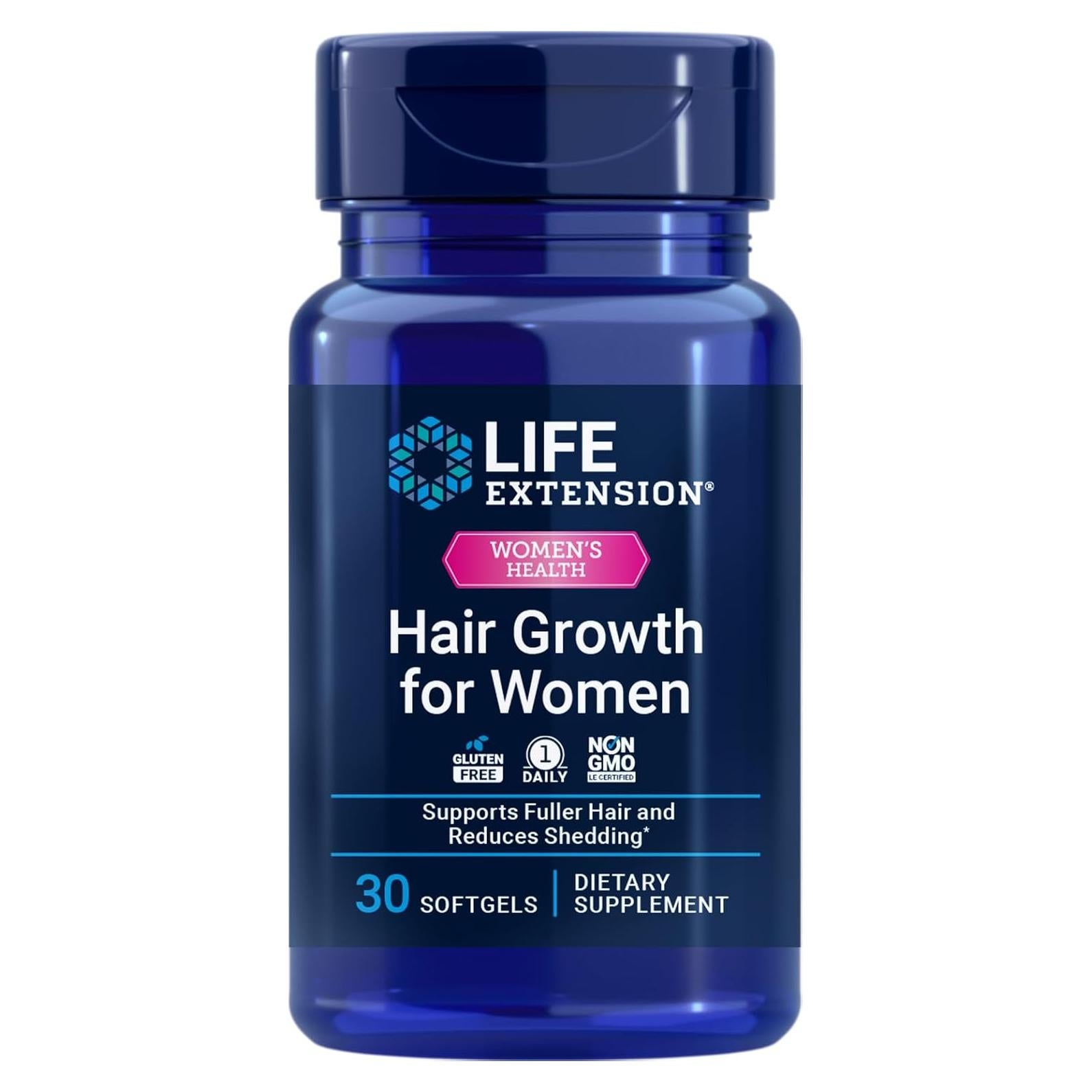 Suplemento Crecimiento Capilar Mujeres Life Extension 30 Gelatinas