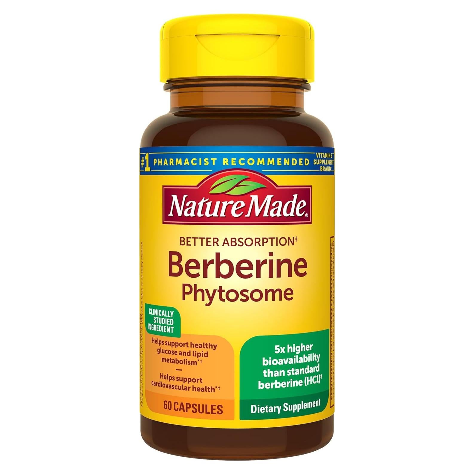 Nature Made Berberina Fitósoma 1100mg 60 Cápsulas Suplemento