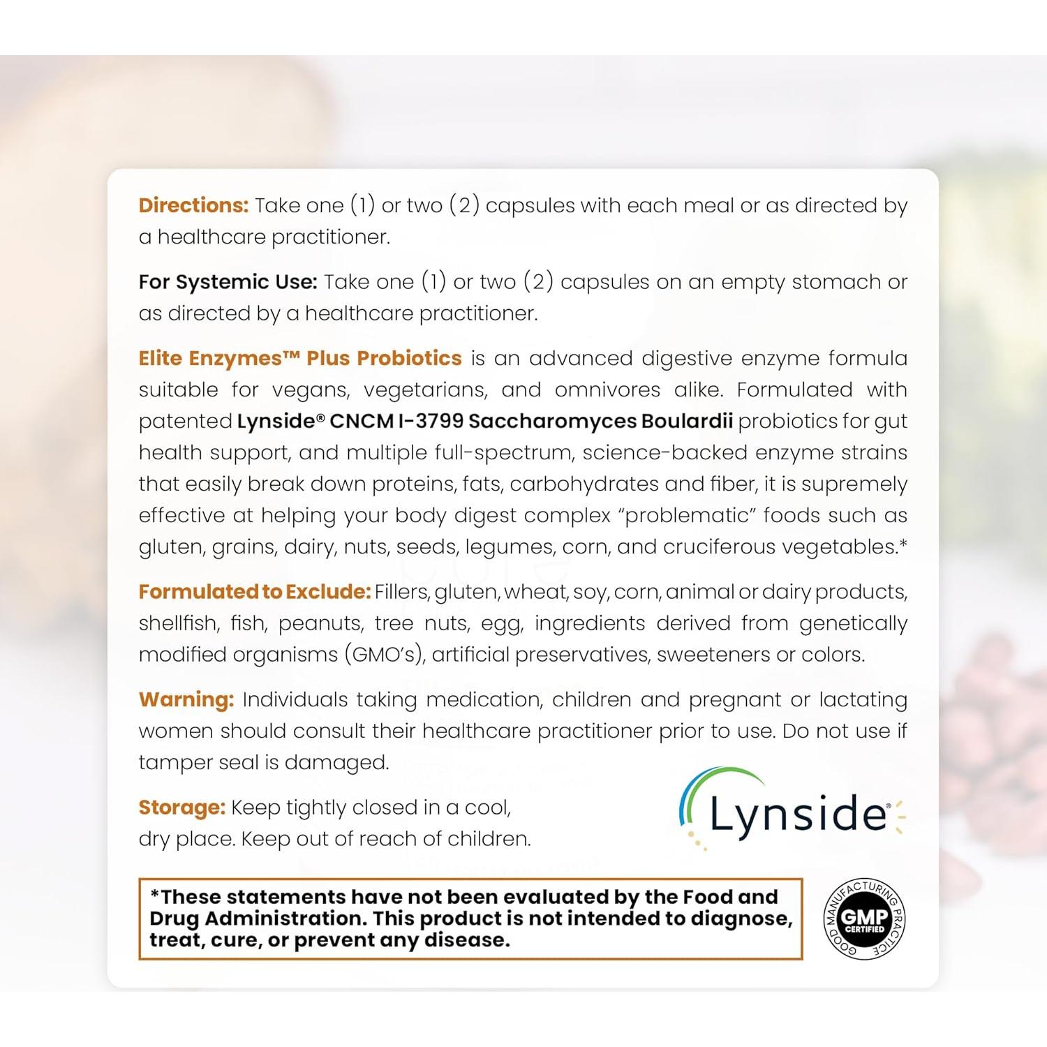 Suplemento Enzimas Digestivas Veganas Pure TheraPro Rx 90 Cápsulas