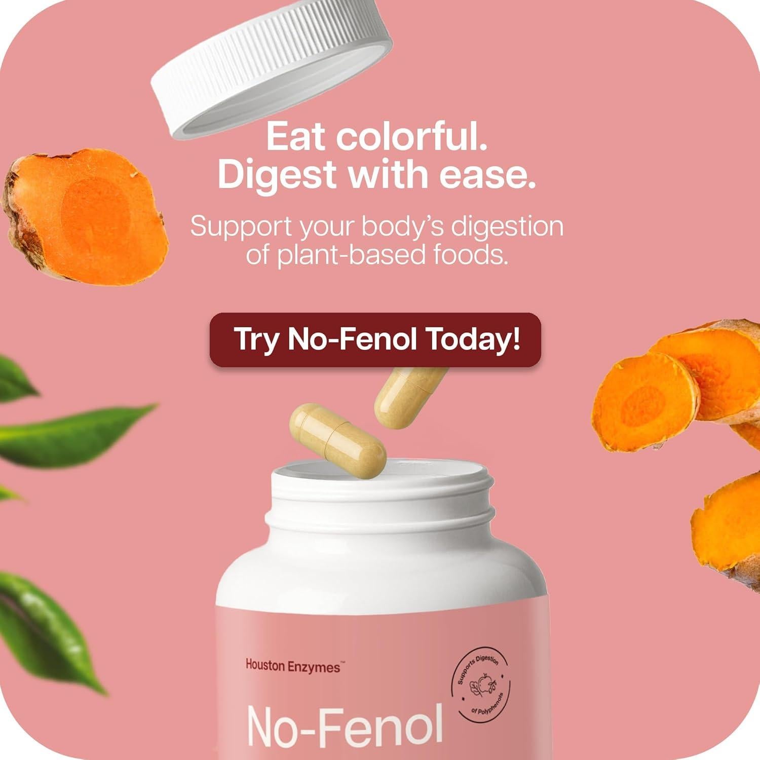 Suplemento Digestivo Houston Enzymes No-Fenol 90 Cápsulas