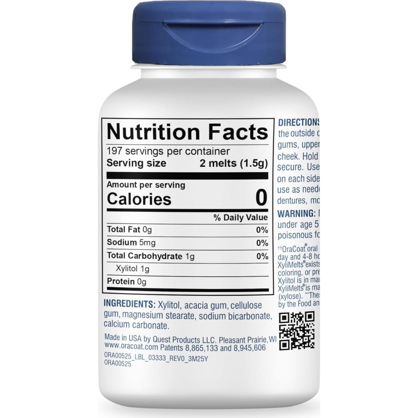 XyliMelts OraCoat para Boca Seca - 395 Discos Hidratantes