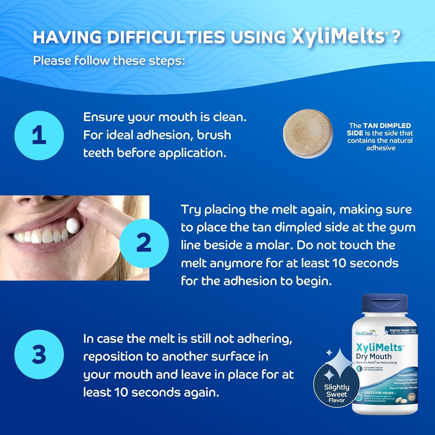 XyliMelts OraCoat para Boca Seca - 395 Discos Hidratantes