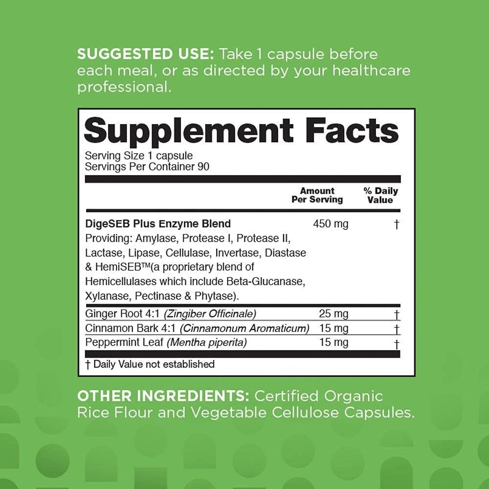 Complejo de Enzimas Digestivas Veganas Nbpure - 12 Enzimas y 3 Hierbas