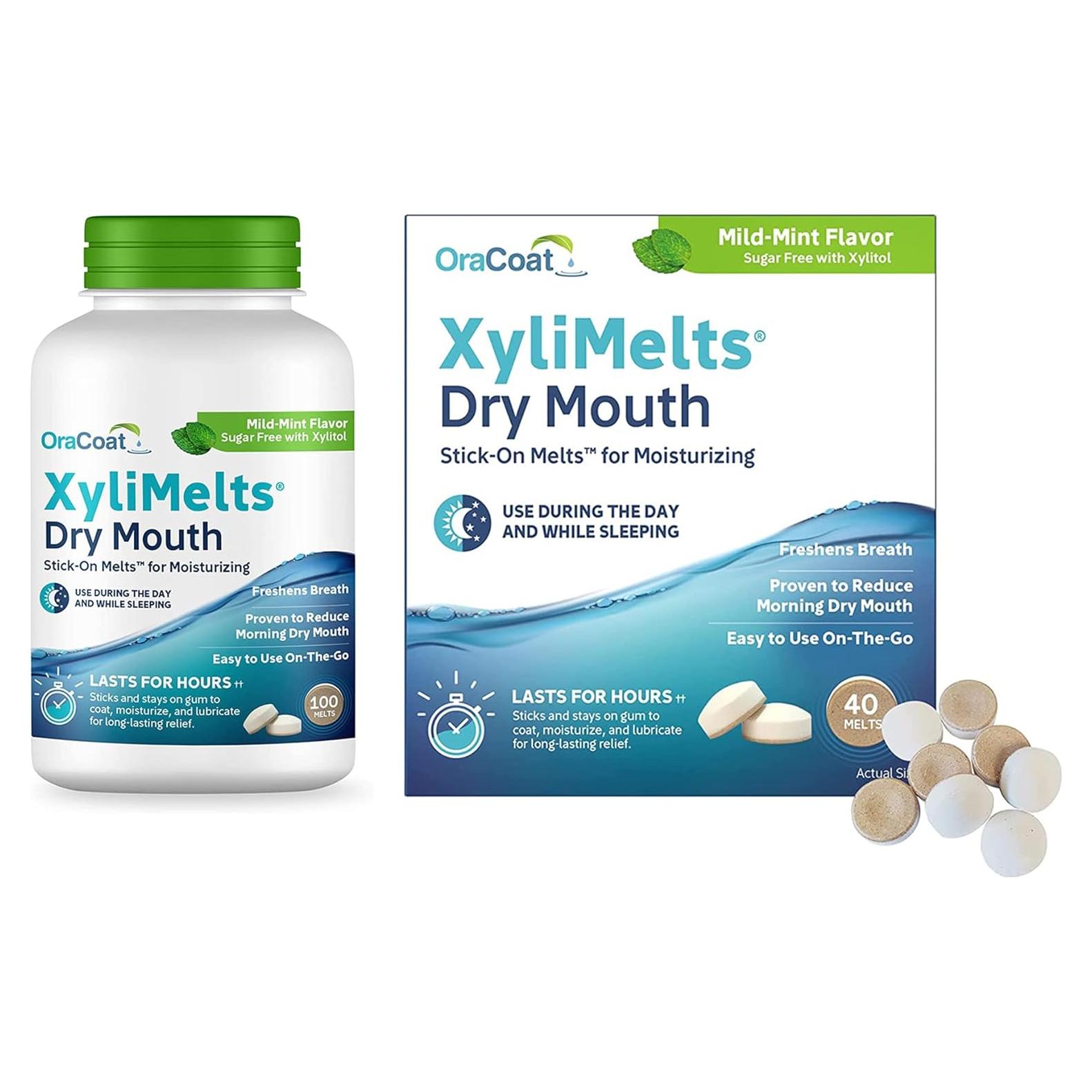 Discos Hidratantes OraCoat XyliMelts Menta Suave 100 Unidades