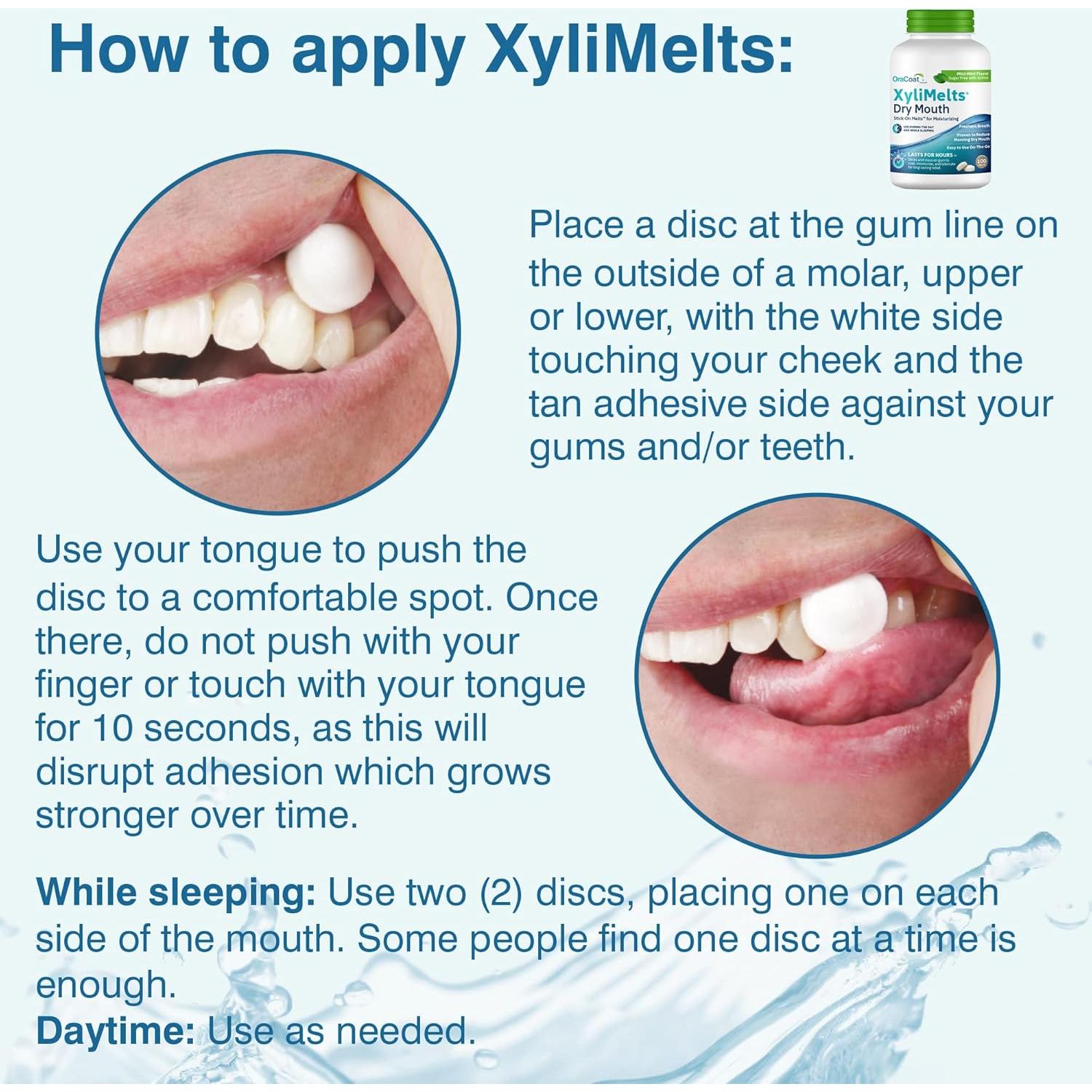 Discos Hidratantes OraCoat XyliMelts Menta Suave 100 Unidades