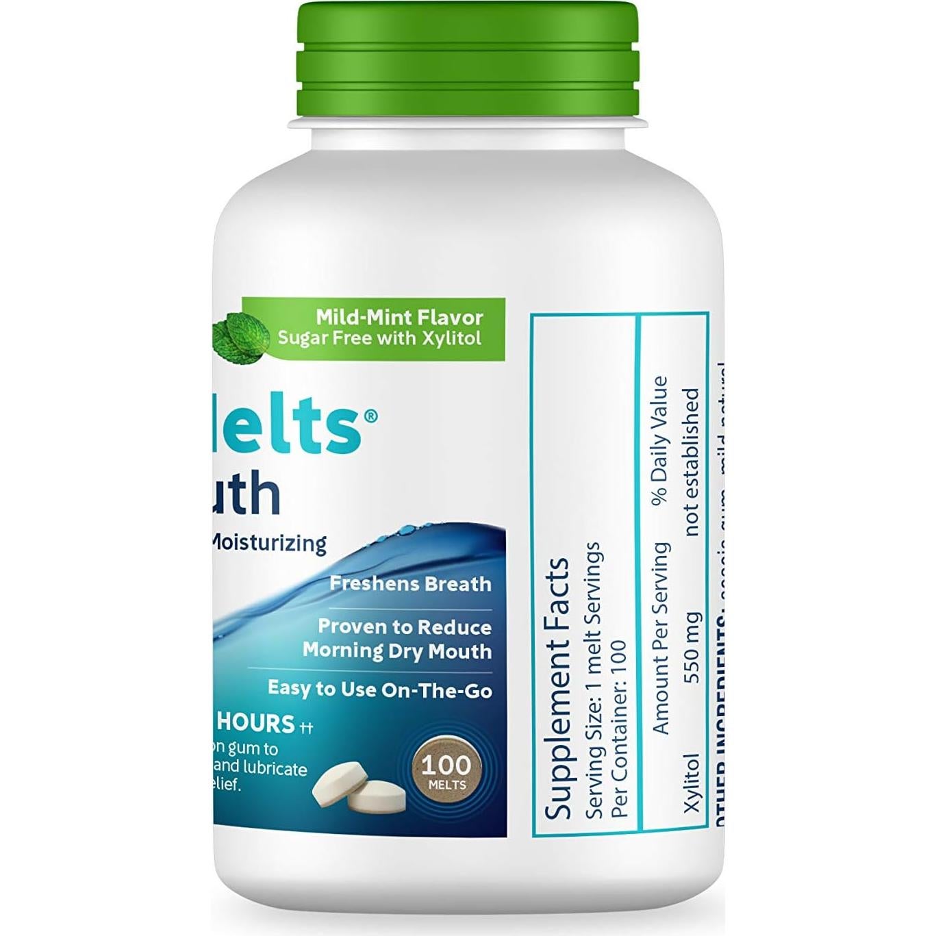 Discos Hidratantes OraCoat XyliMelts Menta Suave 100 Unidades