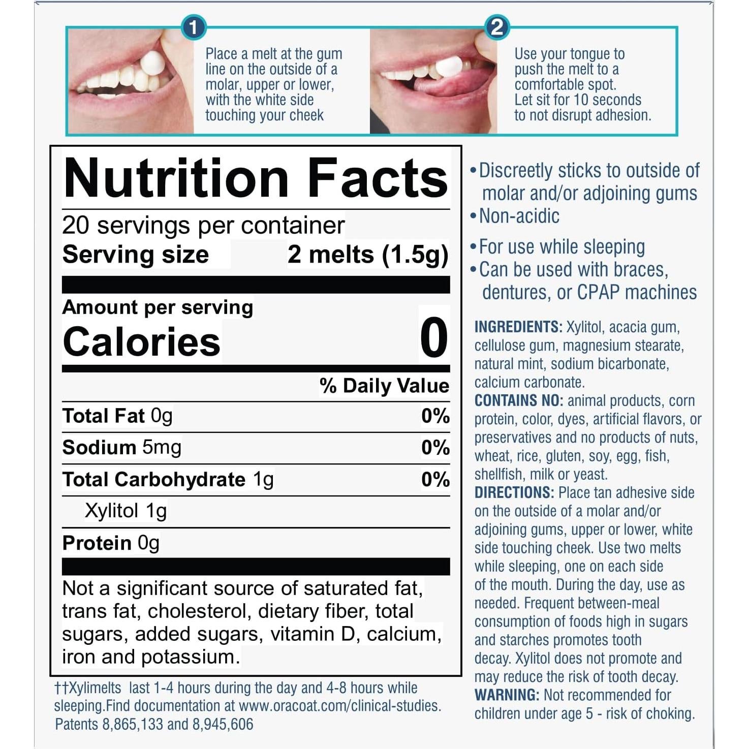 Discos Hidratantes OraCoat XyliMelts Menta Suave 100 Unidades