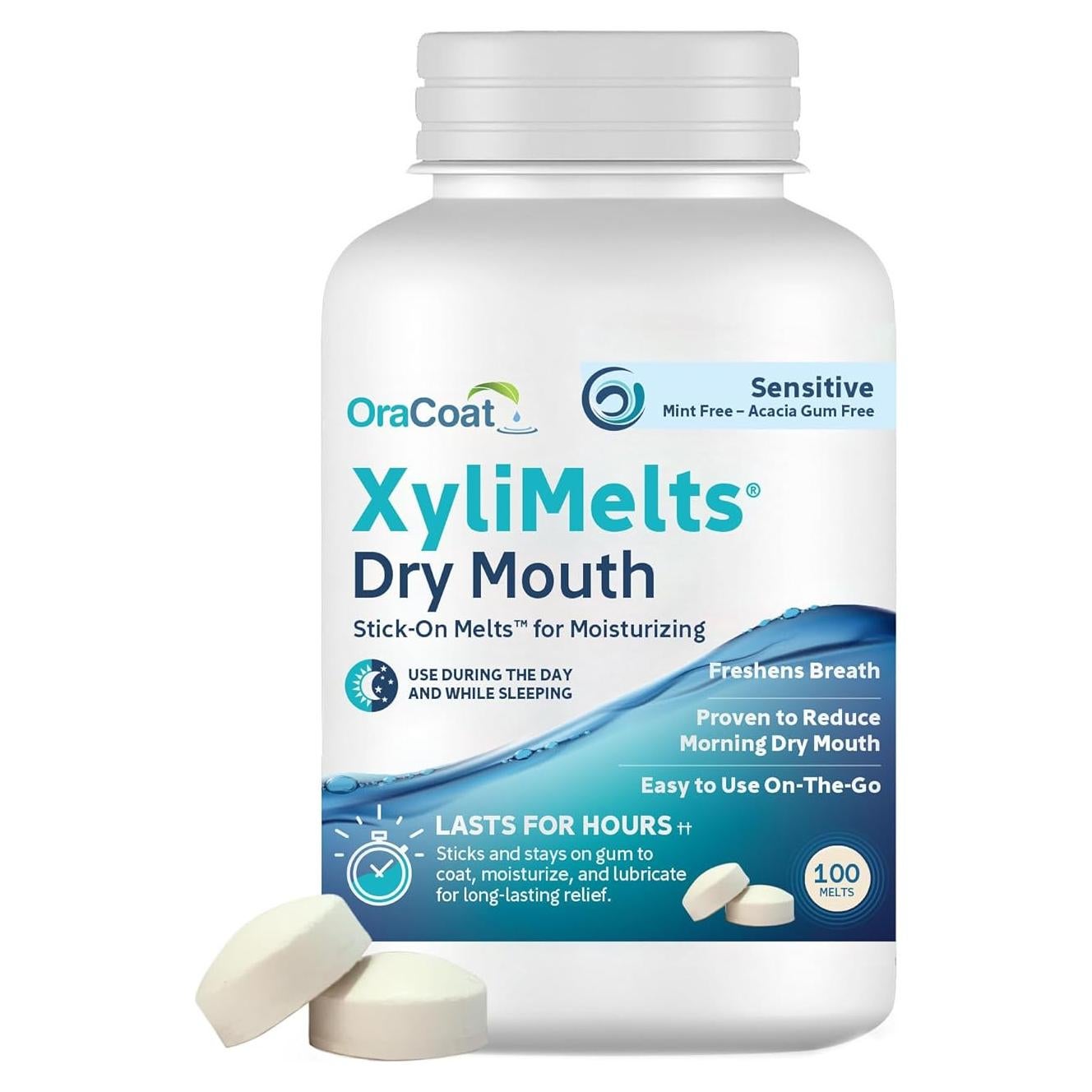 Discos Hidratantes OraCoat XyliMelts para Boca Seca 100 Unidades