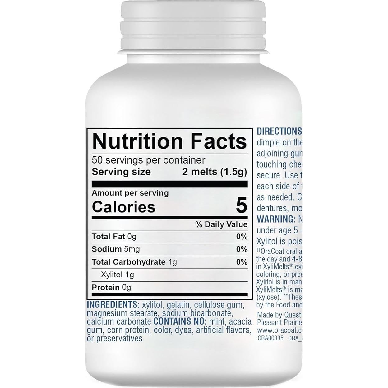 Discos Hidratantes OraCoat XyliMelts para Boca Seca 100 Unidades