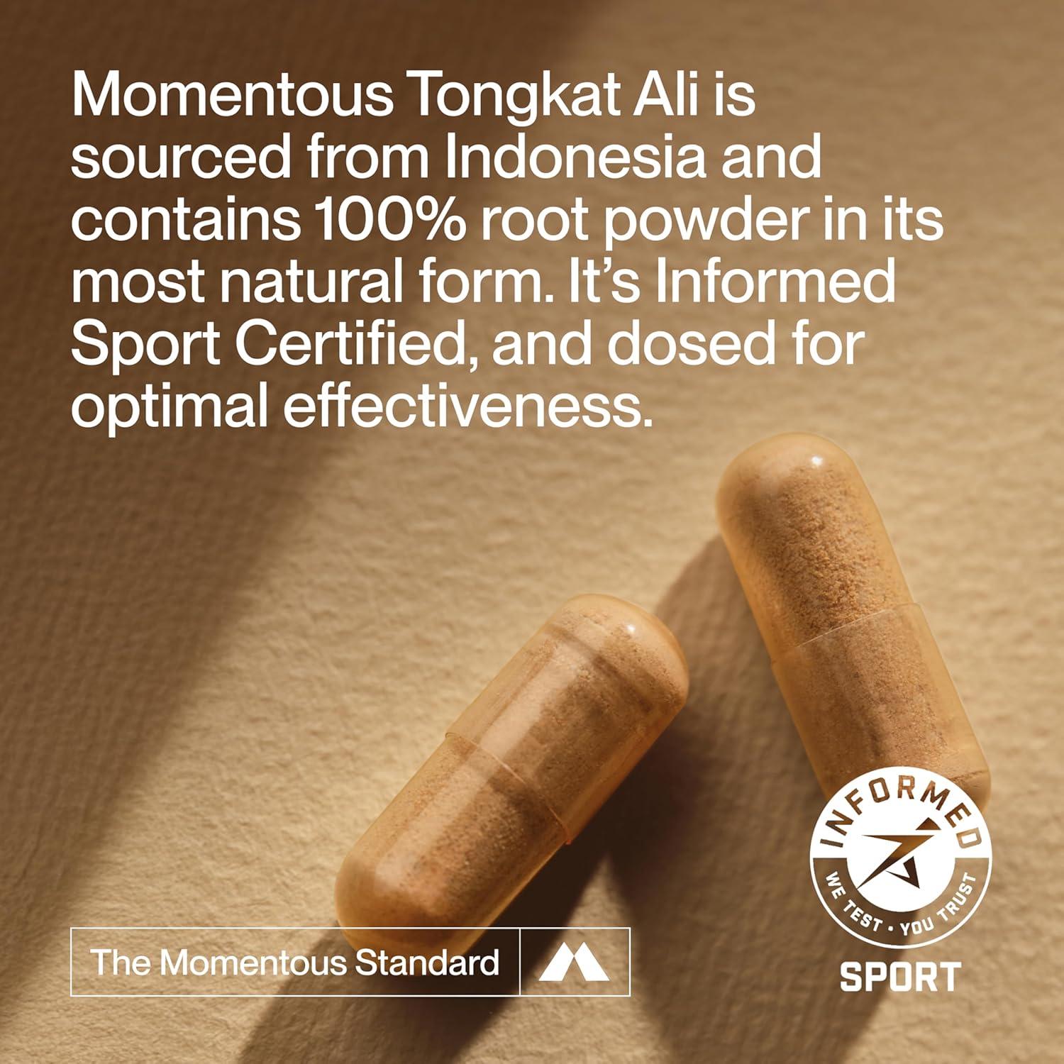 Suplemento Tongkat Ali Momentous 400 mg - 30 porciones