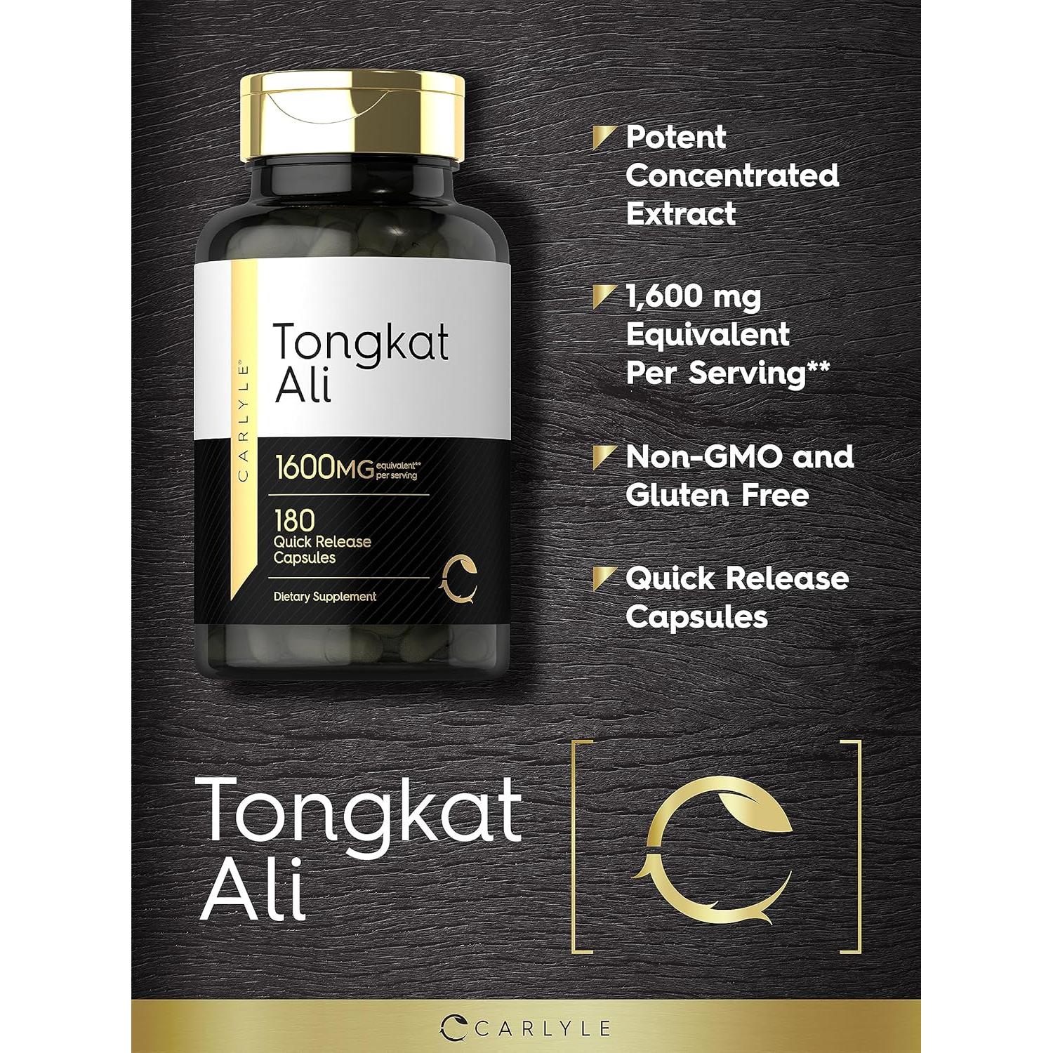 Cápsulas de Tongkat Ali Carlyle | 180 Unidades | 1600mg