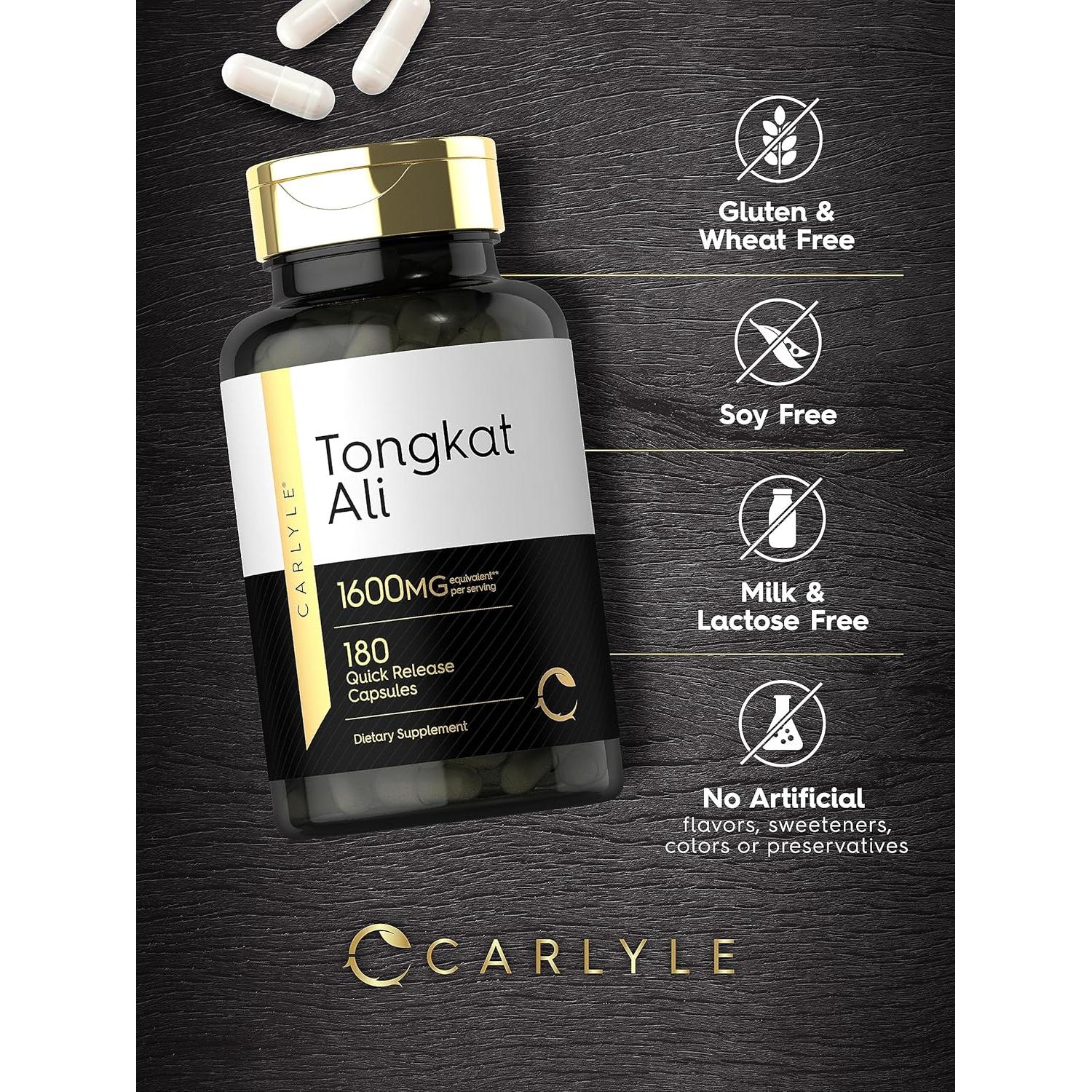 Cápsulas de Tongkat Ali Carlyle | 180 Unidades | 1600mg