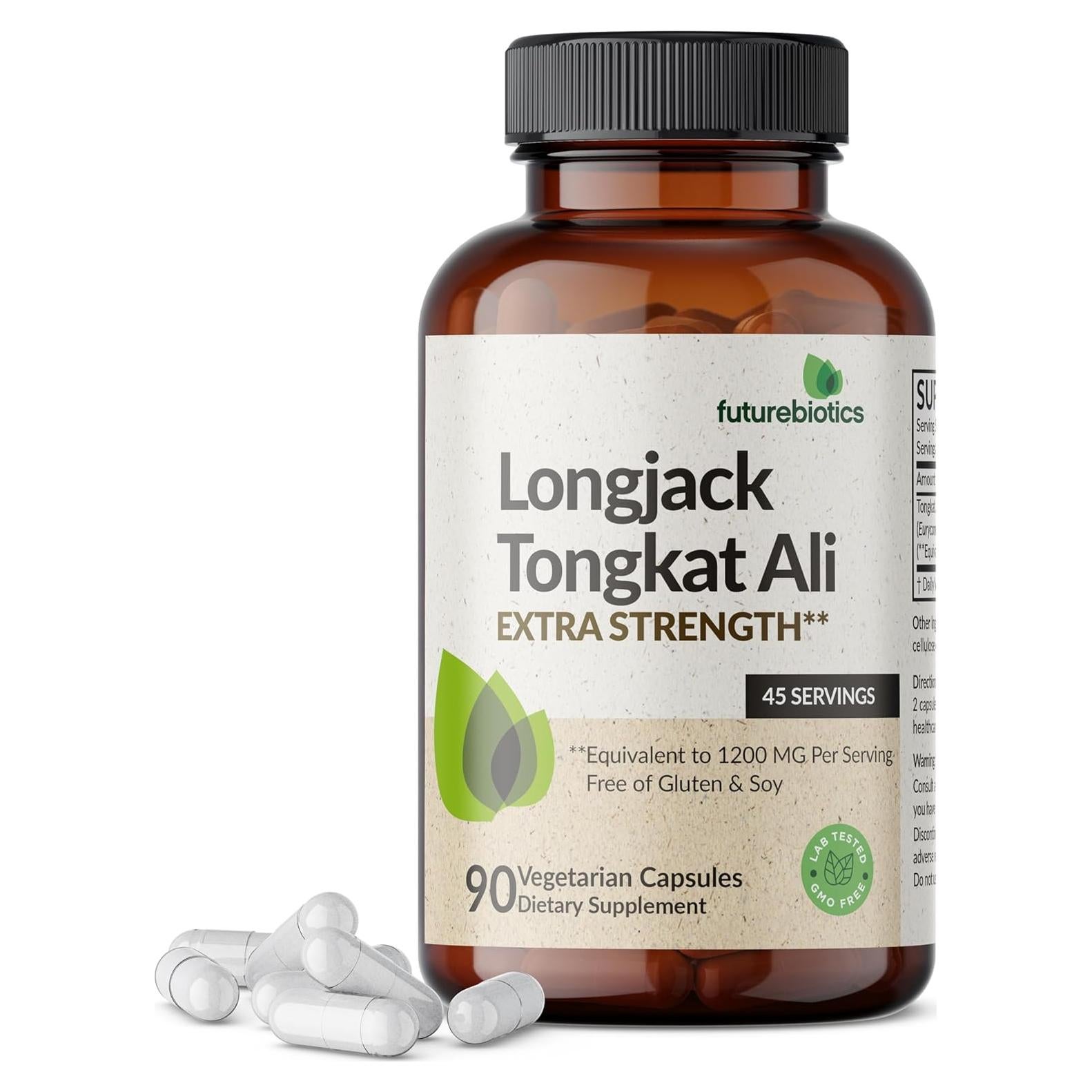 Futurebiotics Longjack Tongkat Ali 1200mg - 90 Cápsulas Veganas