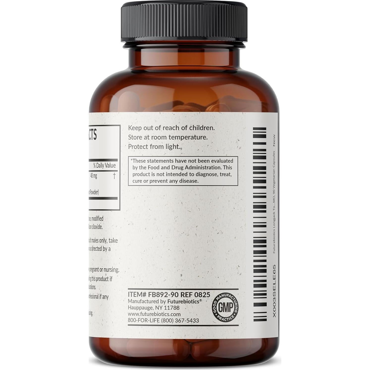 Futurebiotics Longjack Tongkat Ali 1200mg - 90 Cápsulas Veganas