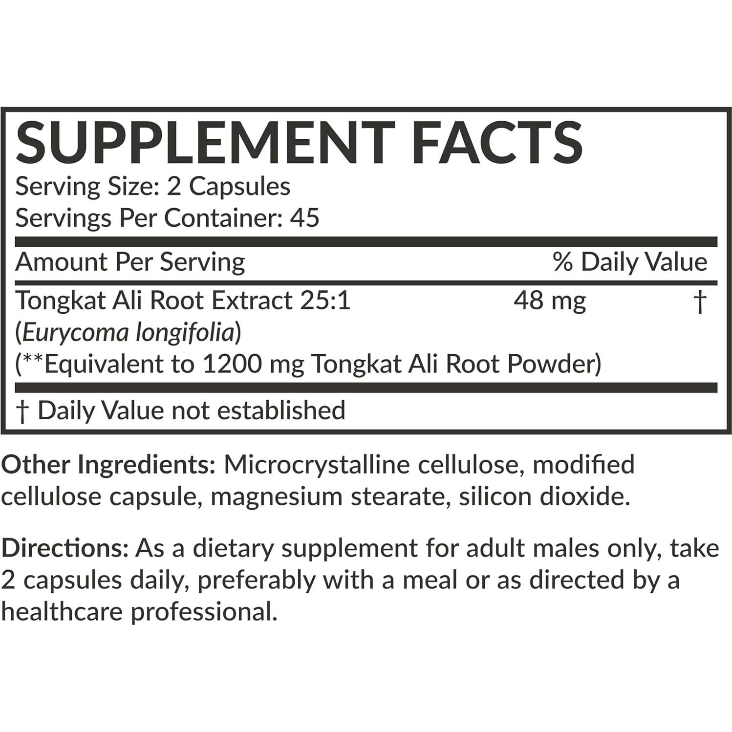 Futurebiotics Longjack Tongkat Ali 1200mg - 90 Cápsulas Veganas