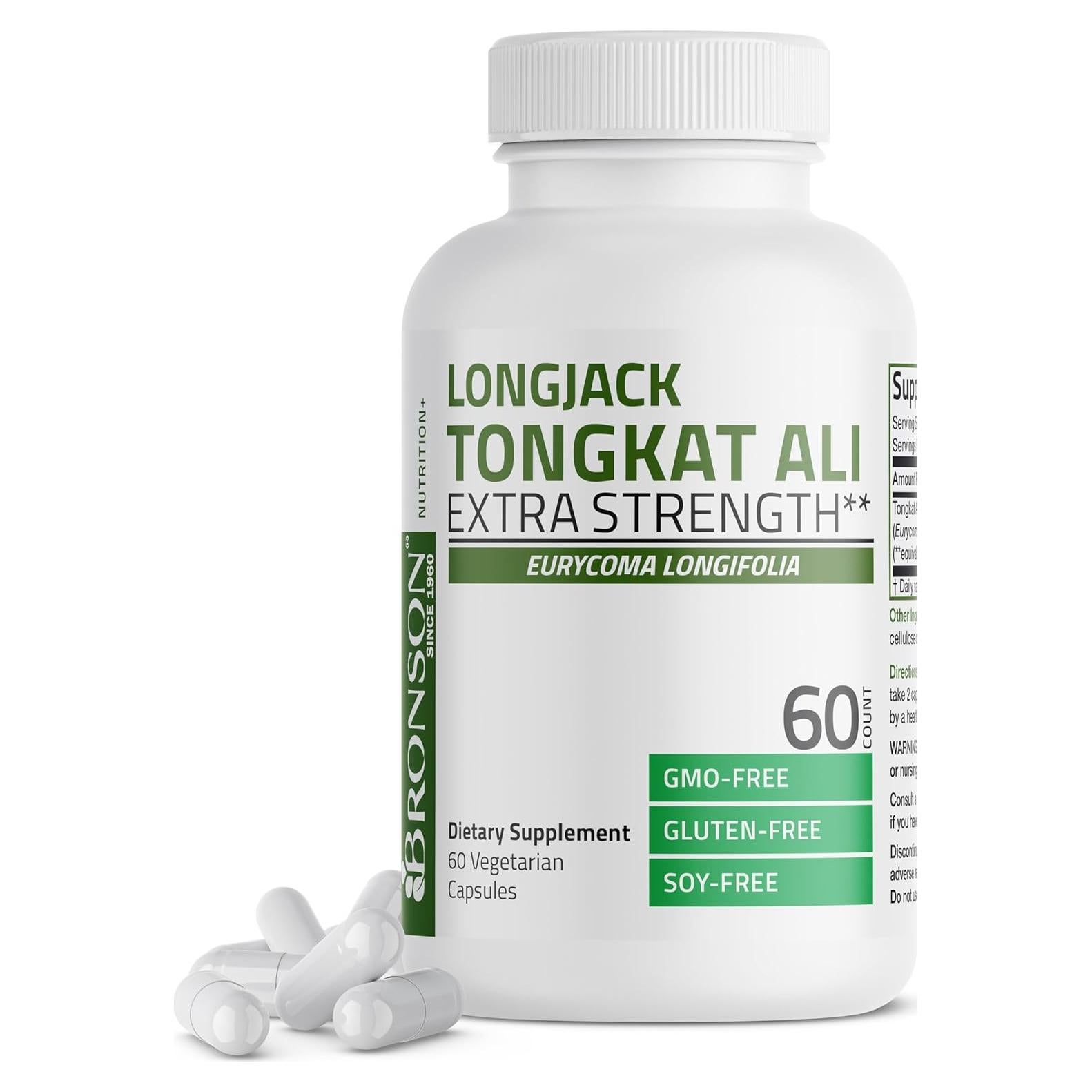 Bronson Longjack Tongkat Ali Extra Fuerte 60 Cápsulas Vegetarianas