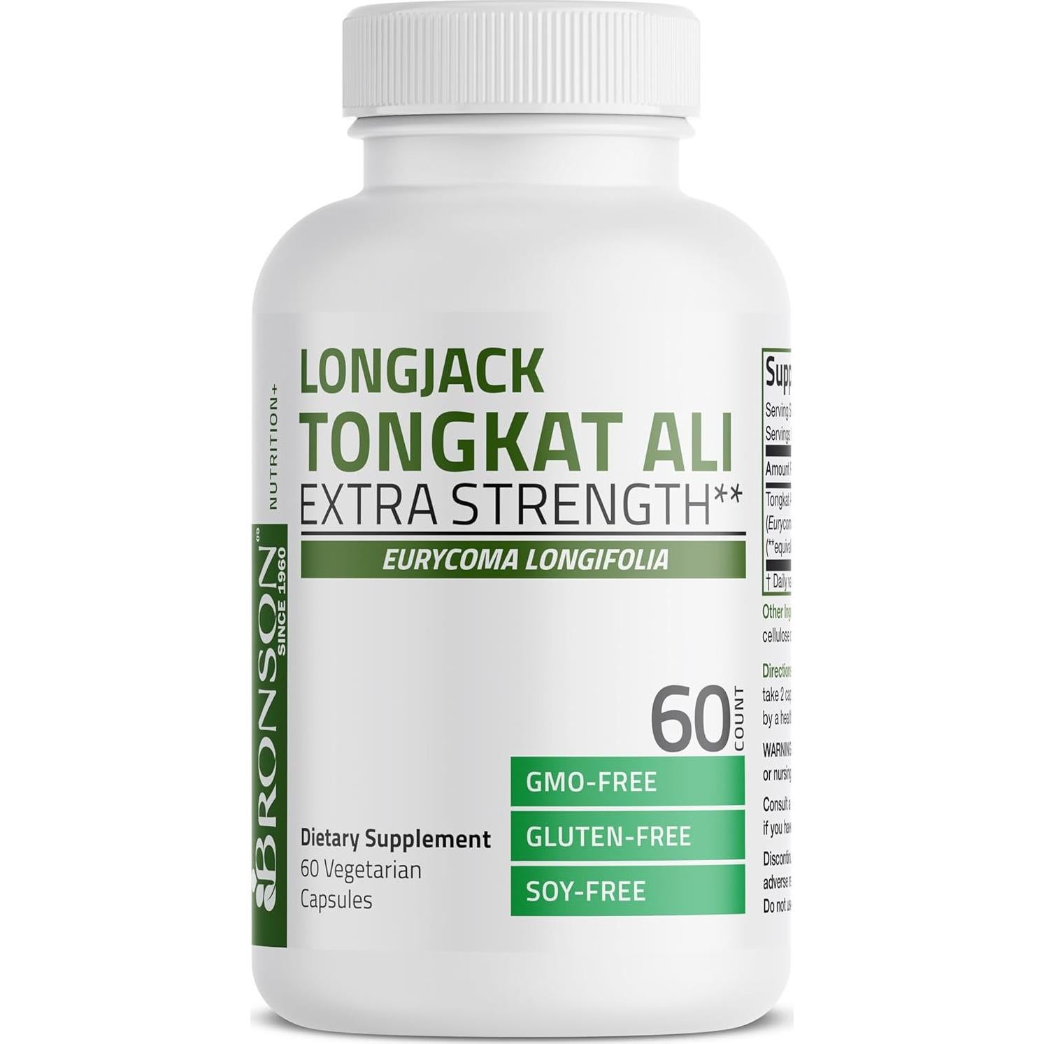 Bronson Longjack Tongkat Ali Extra Fuerte 60 Cápsulas Vegetarianas