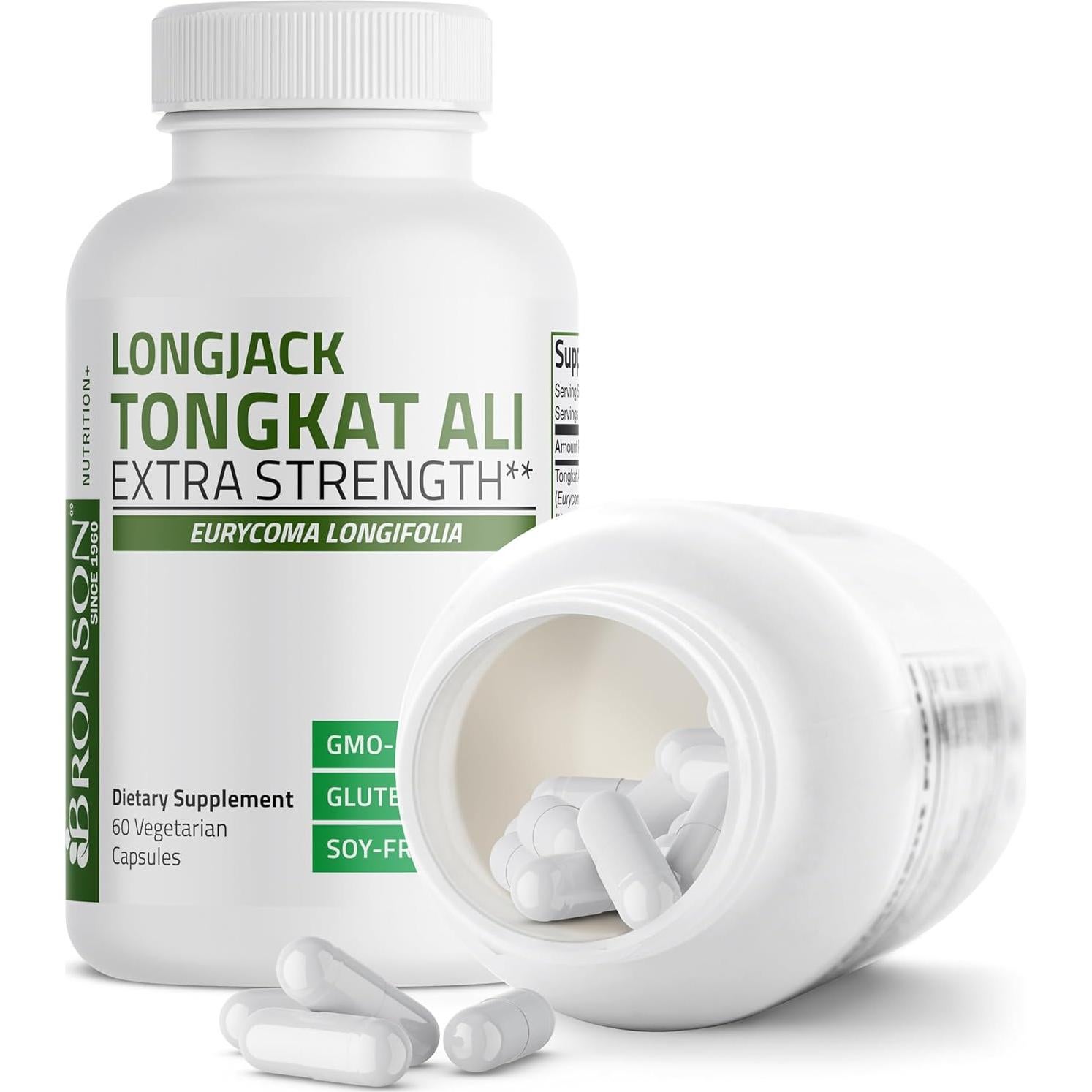 Bronson Longjack Tongkat Ali Extra Fuerte 60 Cápsulas Vegetarianas