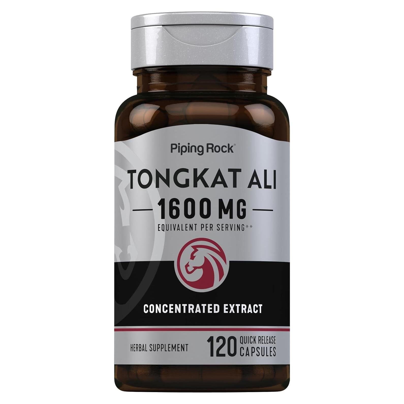 Suplemento Herbal Piping Rock Tongkat Ali 1600mg 120 Cápsulas