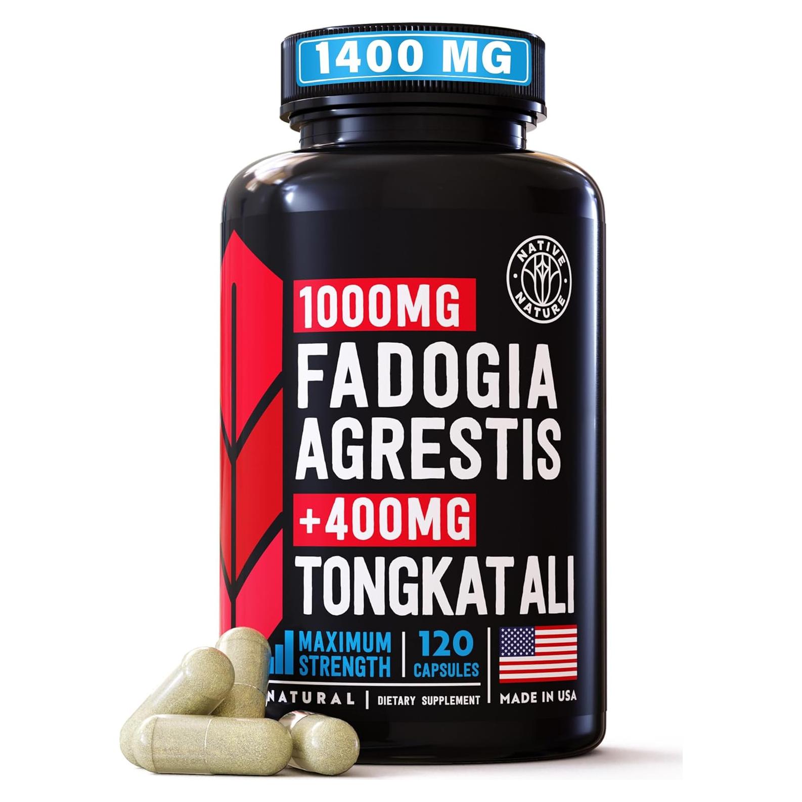 Suplemento Fadogia Agrestis y Tongkat Ali 1400mg - 120 Cápsulas