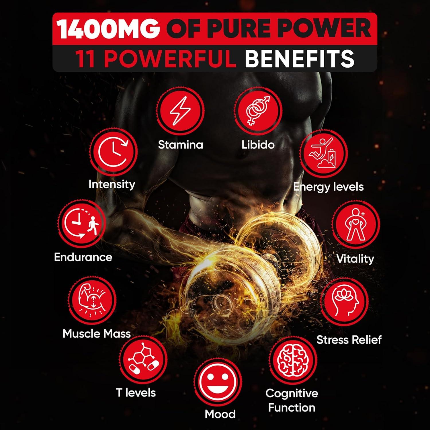 Suplemento Fadogia Agrestis y Tongkat Ali 1400mg - 120 Cápsulas