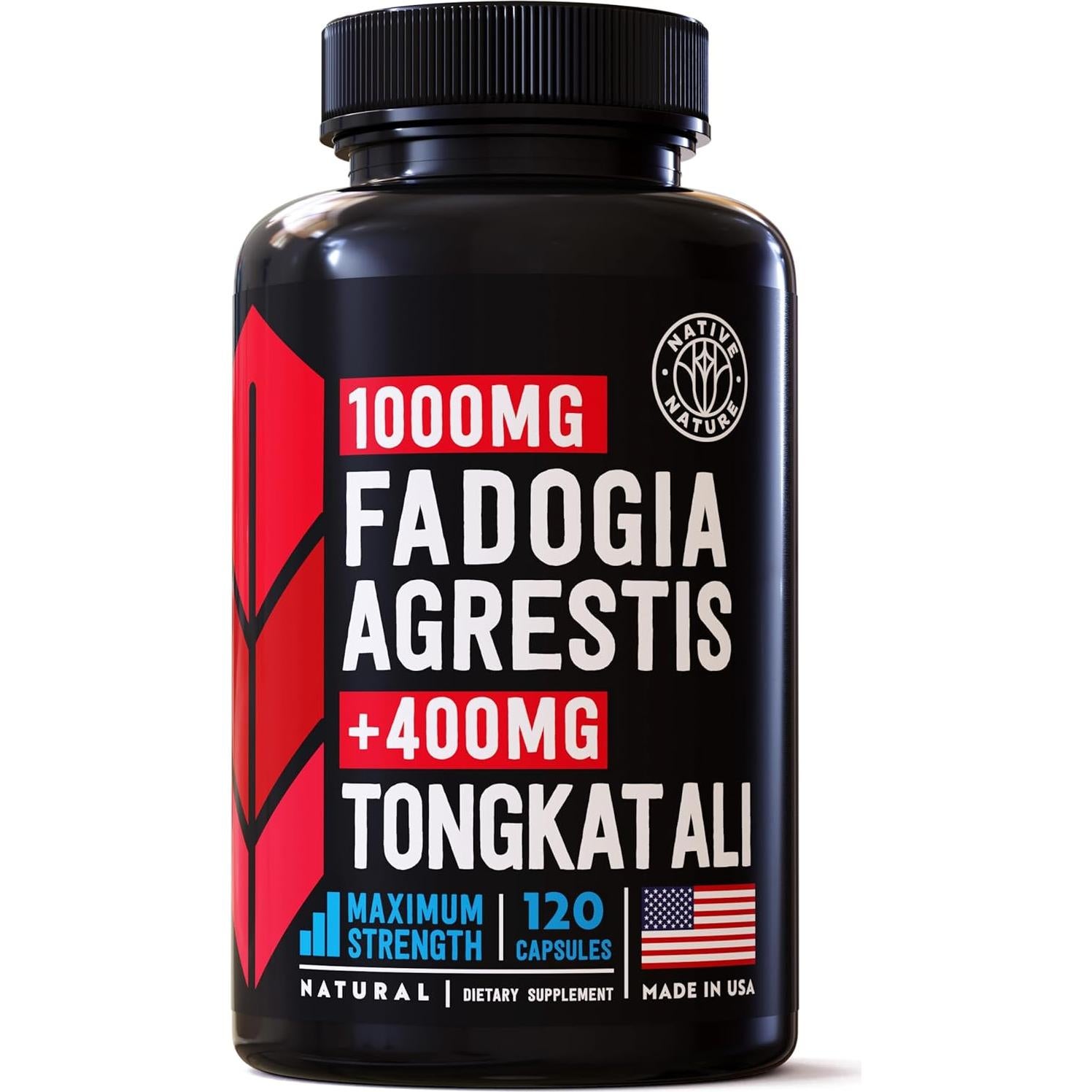 Suplemento Fadogia Agrestis y Tongkat Ali 1400mg - 120 Cápsulas