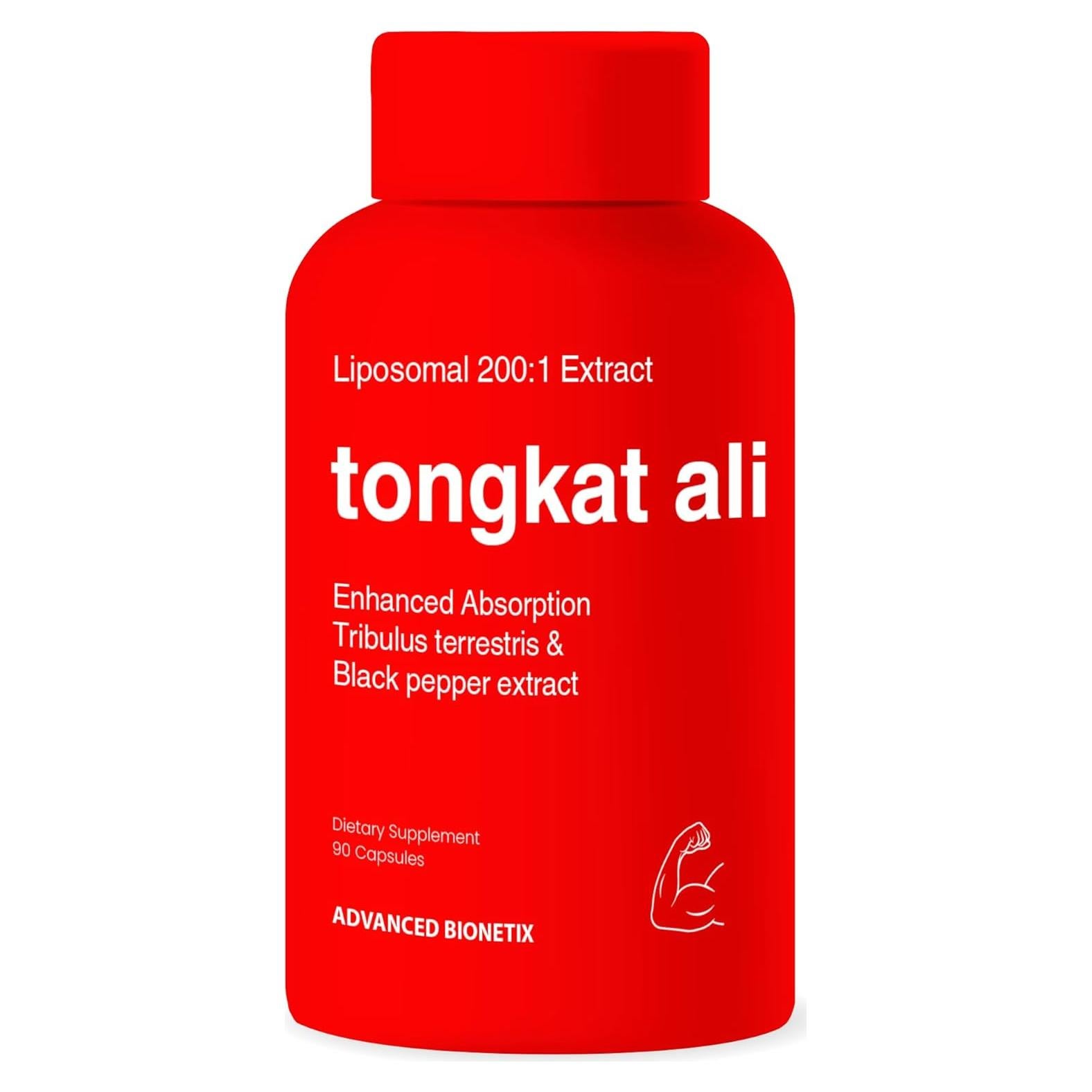 Cápsulas de Extracto de Tongkat Ali Liposomal Advanced Bionetix 200x 200000 mg