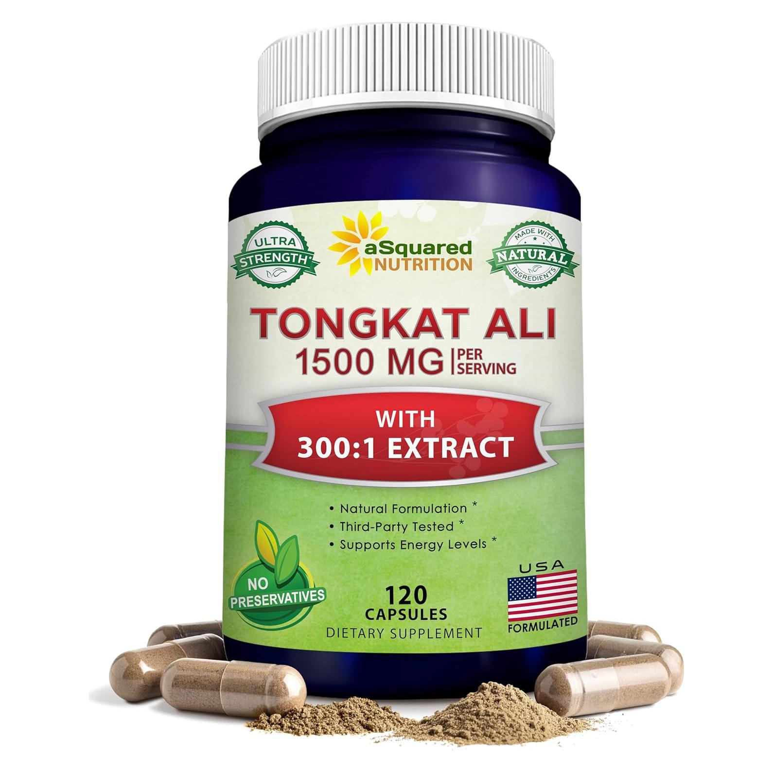 Suplemento Tongkat Ali 1500mg aSquared Nutrition 120 Cápsulas