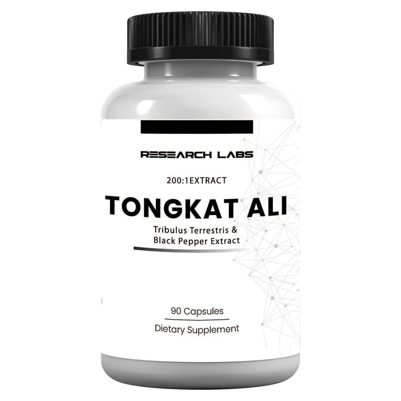 Cápsulas de Tongkat Ali 200X Research Labs 200000mg 60 cápsulas