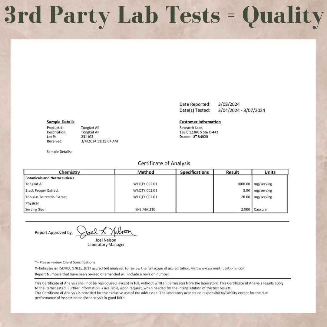 Cápsulas de Tongkat Ali 200X Research Labs 200000mg 60 cápsulas