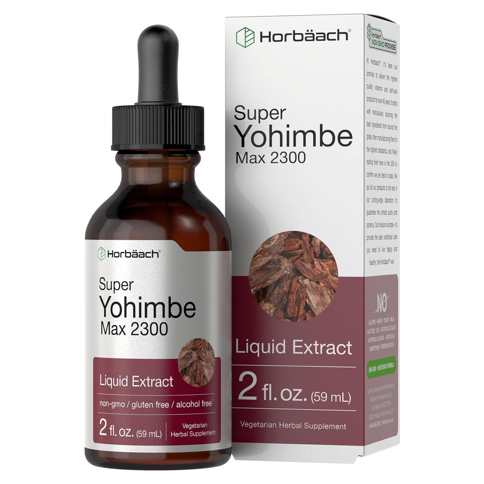 Extracto Líquido de Yohimbe Horbäach 60 ml - Sin Alcohol y Vegetariano