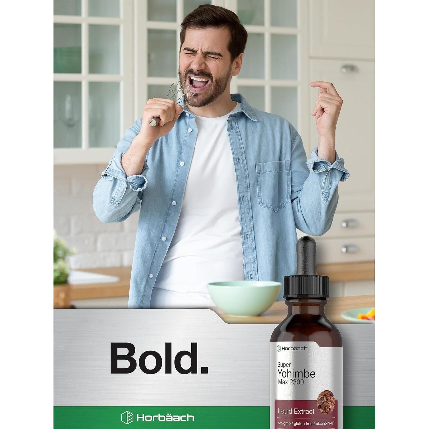 Extracto Líquido de Yohimbe Horbäach 60 ml - Sin Alcohol y Vegetariano