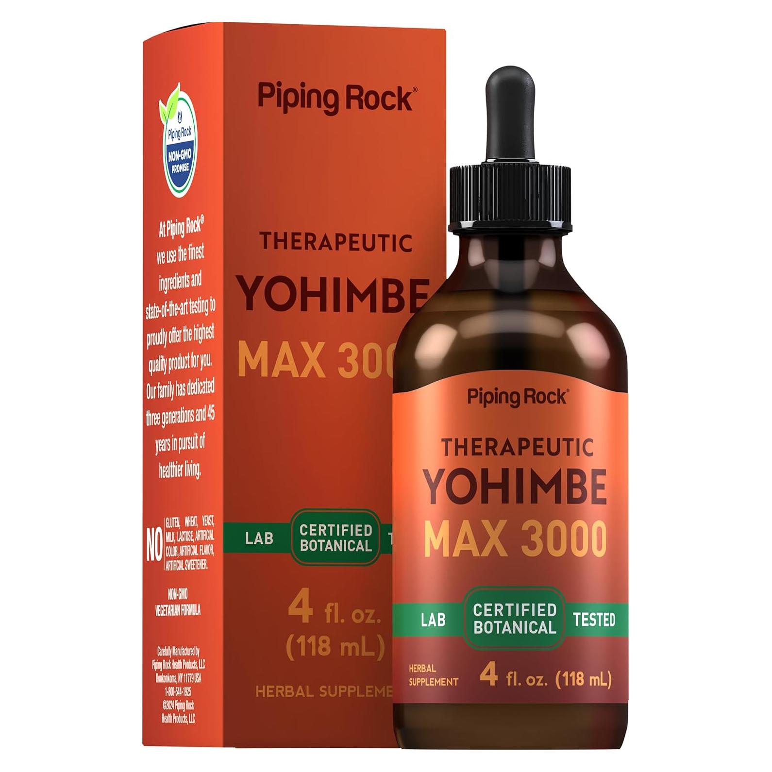 Suplemento de Extracto de Corteza de Yohimbe Piping Rock 118 ml