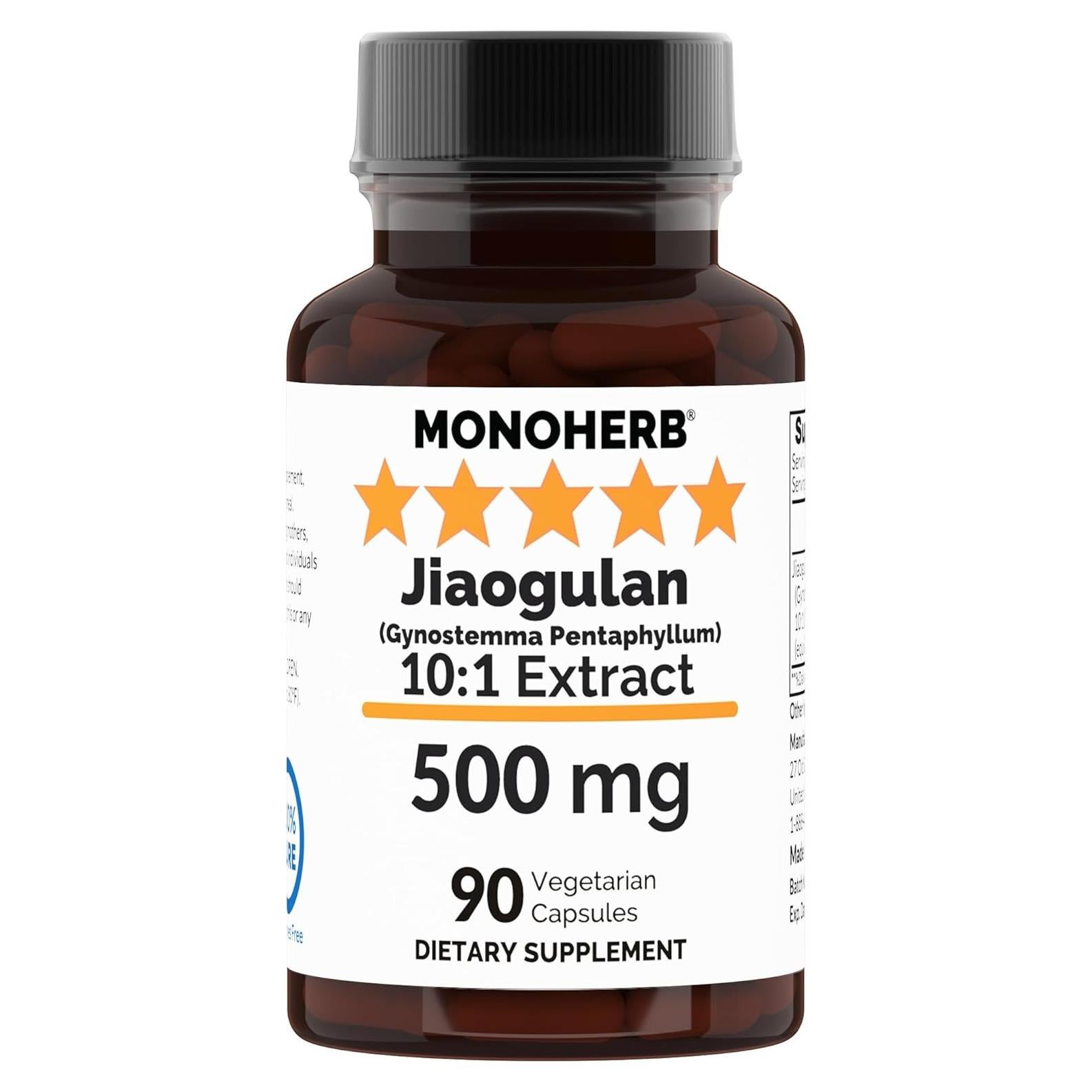 Extracto de Jiaogulan Monoherb 500 mg - 90 Cápsulas Veganas
