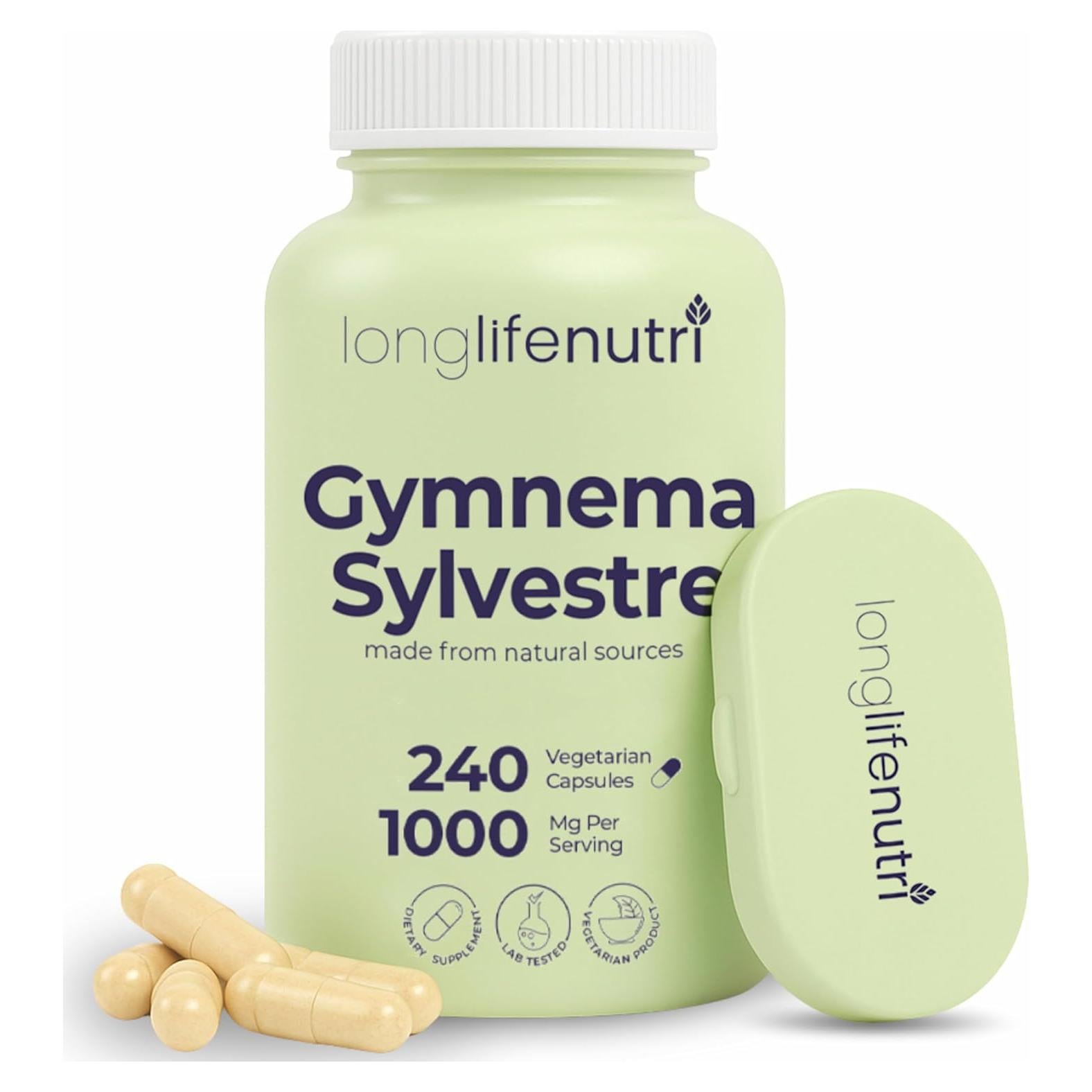 LongLifeNutri Gymnema Sylvestre 1000mg 240 Cápsulas Veganas
