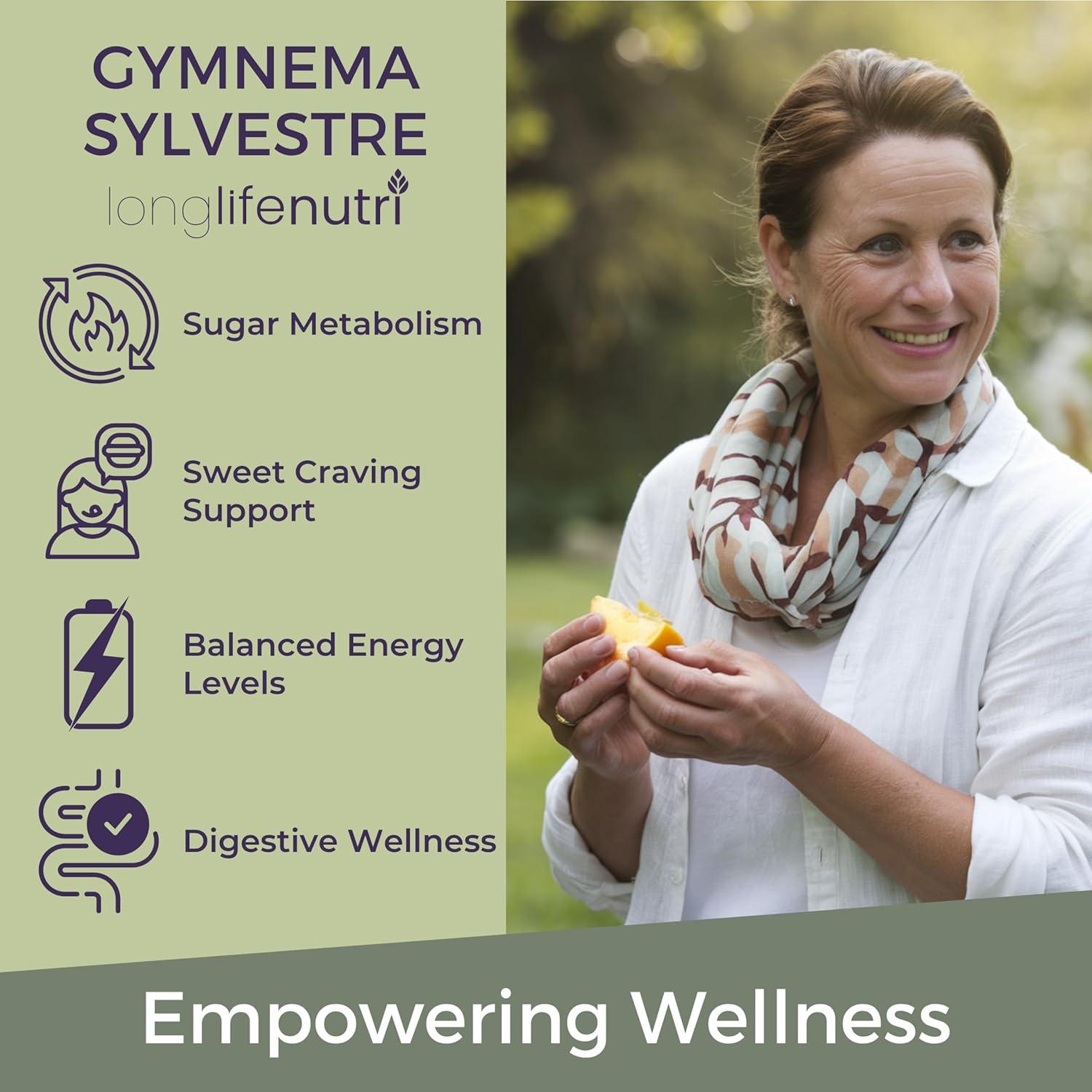 LongLifeNutri Gymnema Sylvestre 1000mg 240 Cápsulas Veganas