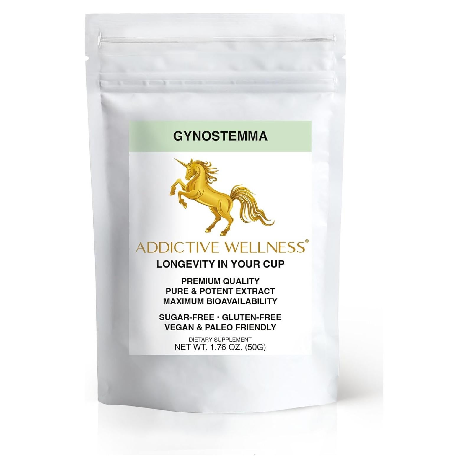 Polvo de Gynostemma Adaptógeno Puro Addictive Wellness 59g