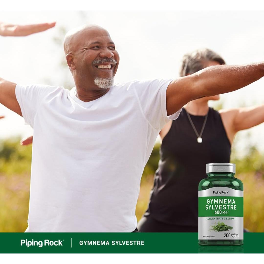 Suplemento de Gymnema Sylvestre Piping Rock 600 mg - 200 Cápsulas