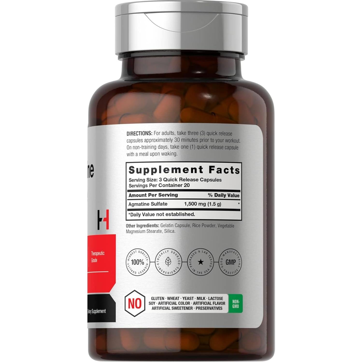 Cápsulas de Sulfato de Agmatina Horbaach 1500mg - 60 Píldoras