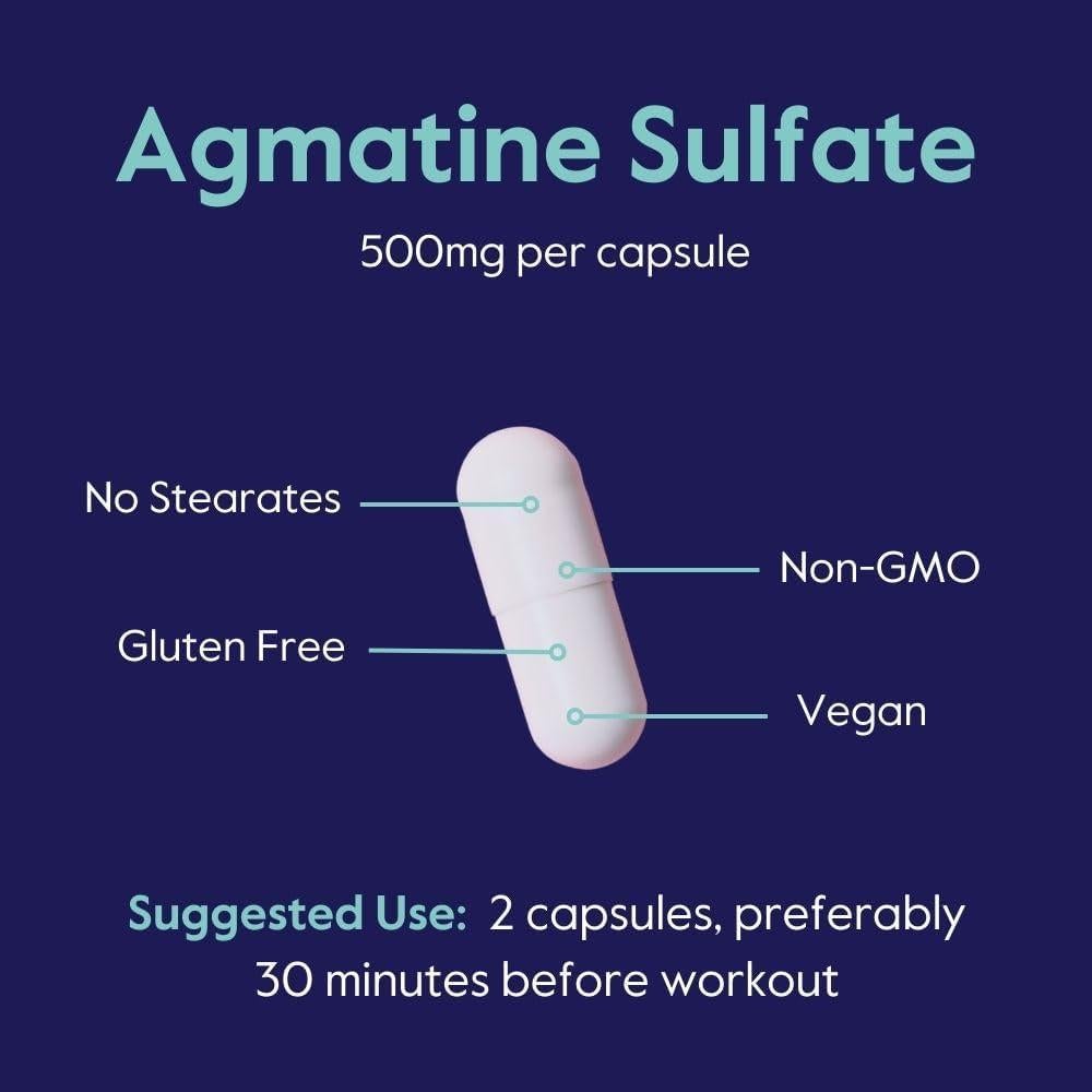 Sulfato de Agmatina 500mg Bestvite - 240 Cápsulas Veganas